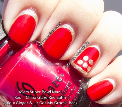 49ers Super Bowl Mani - Feb 3, 2013